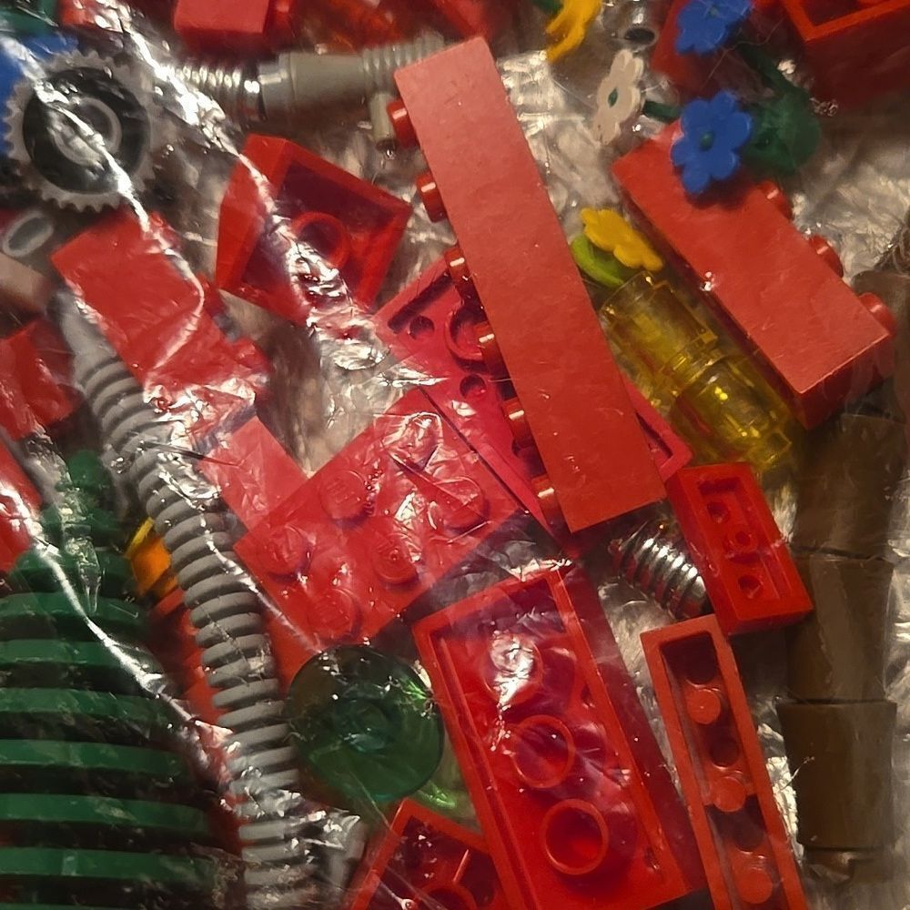 LEGO DUPLO tyco car LOT custom pieces vintage reds as seen colorful bag blocks - Picture 4 of 14